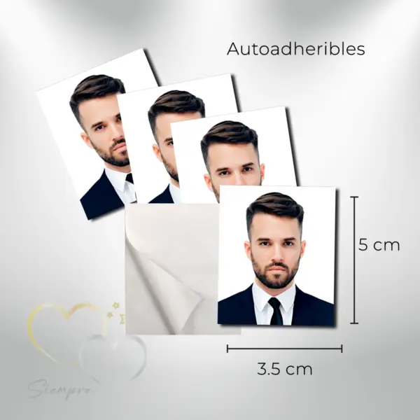 Fotografías Tamaño Credencial con Autoadherible