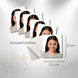 Fotografías Infantiles (6 pzas.) color o Blanco y negro con autoadherible
