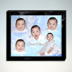 cuadro de Caritas de bebe con Poliester-2 Sesión Fotográfica de Caritas con Poliéster