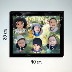 Cuadro de Caritas con tus fotos en Poliéster Mediano