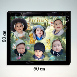 cuadro de Caritas de bebe con Poliester gramde Cuadro de Caritas con tus fotos en Poliéster grande