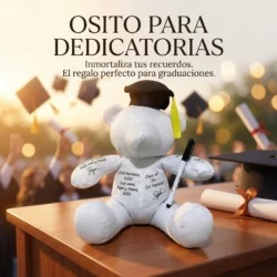 Oso Graduación Para pintar y firmar de 40 cm