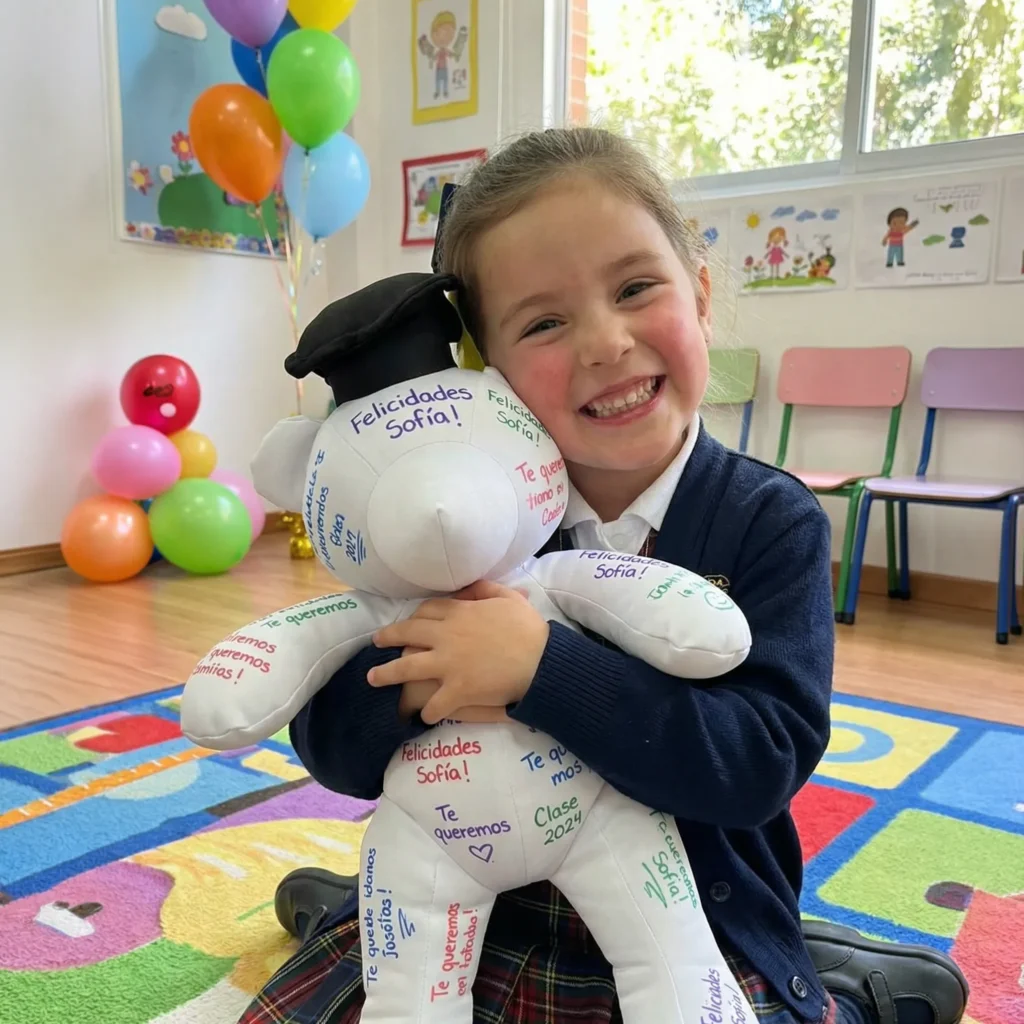 Oso Graduación Para pintar y firmar de 40 cm