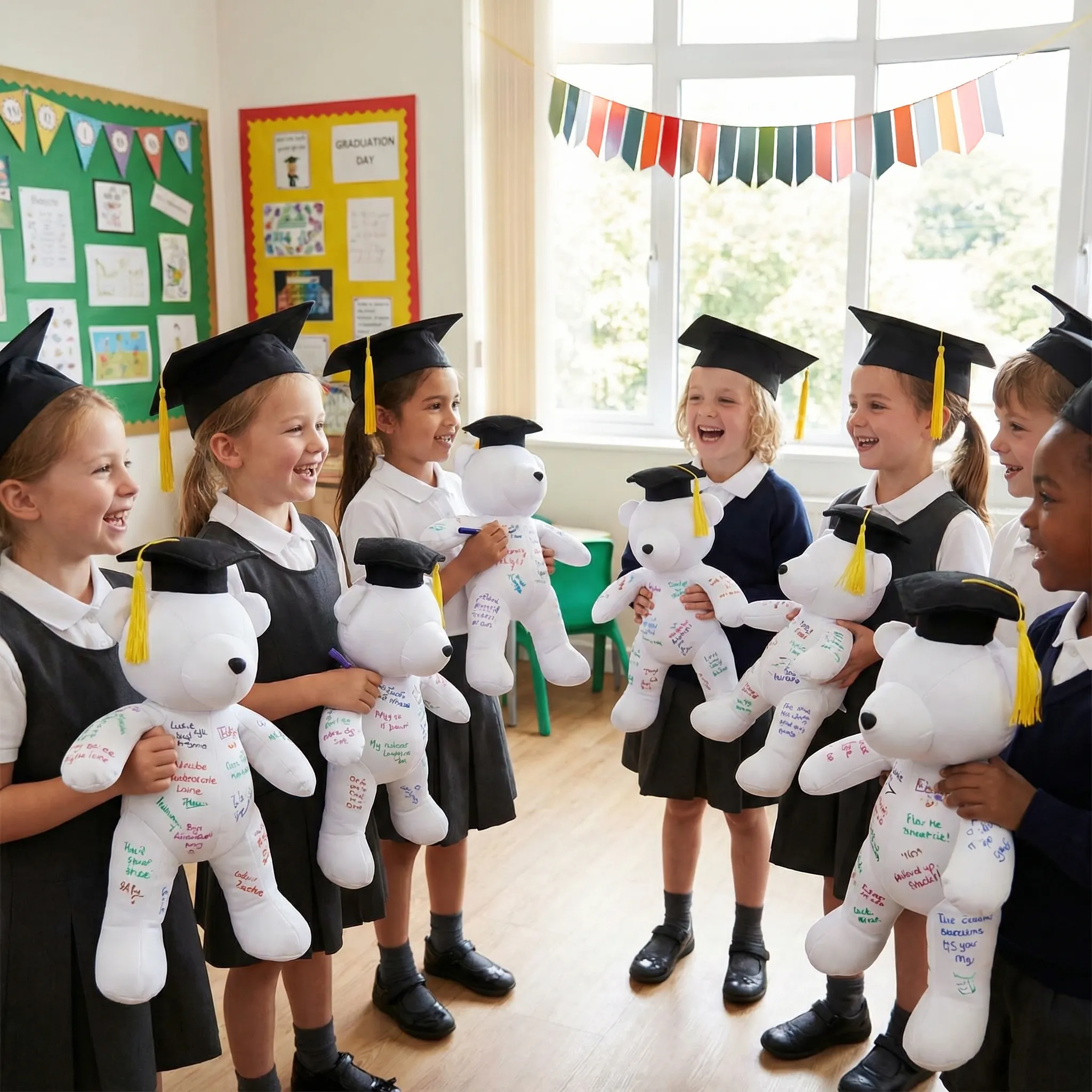 Oso Graduación Para pintar y firmar de 40 cm: imagen 6