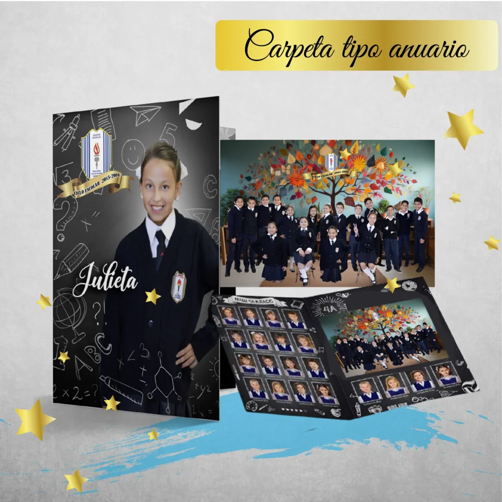 Carpeta Tipo Anuario de Foto Escolar